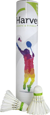 

HARVEY SPORTS & FITNESS Feather Shuttlecock Feather Shuttle - White(Medium, 77, Pack of 10)