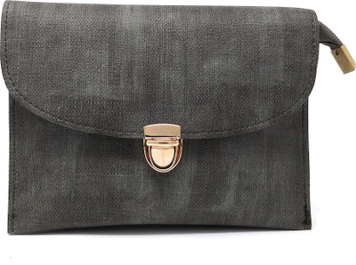 

shoppers planet Girls Casual Grey PU Sling Bag