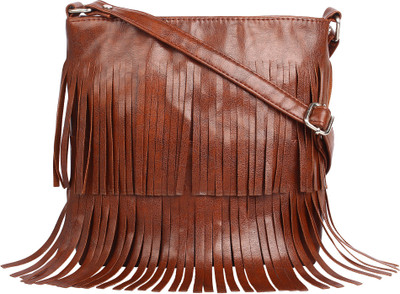 

Lychee Bags Girls Casual Brown PU Sling Bag