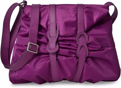 Baggit Women Casual Purple Nylon Sling Bag