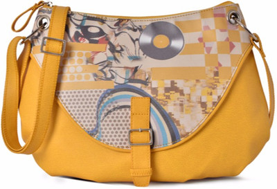 

Baggit Women Casual Yellow PU Sling Bag