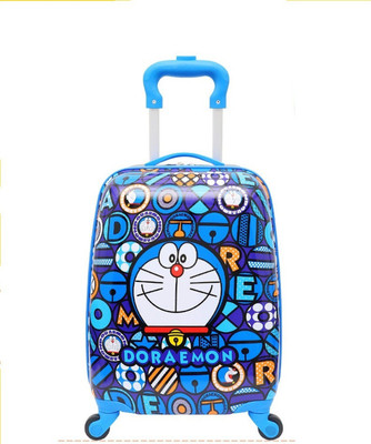 

GOCART 360Â Rotating Wheels, Doraemon Printed Pattern Non-Breakable & Extra Light Weight Kids Trolley Bag- In Multi-Colour 16" Cabin Size) (BLUE) Small Travel Bag - 16(Blue)