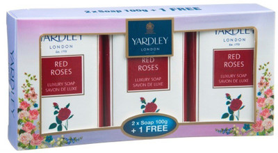 

Yardley Red Roses (Pack of 3 Soaps x 100G, Imported)(300 g, Pack of 3)
