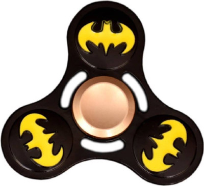 

S.Blaze Amazing Golden Chrome Metal 3 Arm Rounded Black Batman Fidget Spinner Toy for Kids & Adults(Multicolor)
