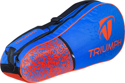 

Triumph Pro-302 (New) Single Compartment 6 Racquet Badminton Bag Royal/Orange Badminton Kit bag(Blue, Kit Bag), Orange;royal blue