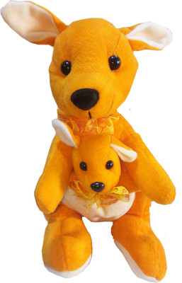 

TALKING GANESHA Kangaroo Mother and Baby - (Orange, White) - 8 inch(Multicolor)