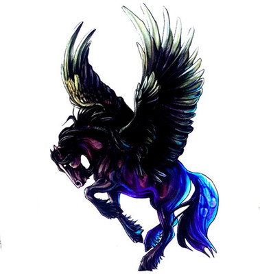 

Savii Cool Winged Horse Tattoo(Beautiful Horse With Wings Design)
