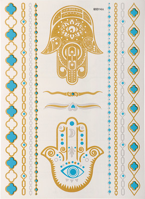 

Bijou Vertex Turquoise & Gold Hamza Hand(Hamza Hand)