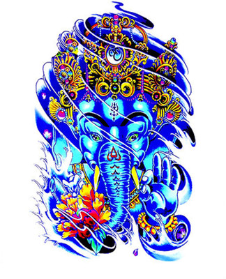 

Savii Blue Ganesha Tattoo(Beautiful Blue Ganesha Design)