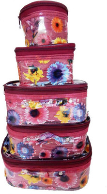 

RK Brands Designer Vanity Kit (Set of 5pc) Travel Toiletry Kit(Red)