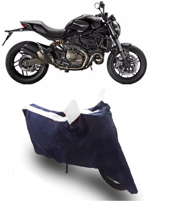 Flipkart SmartBuy Two Wheeler Cover for Ducati(Monster 821, White, Blue)