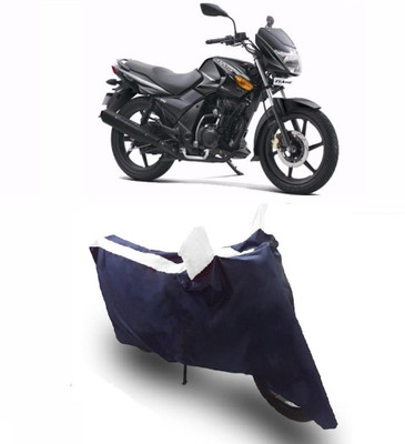 Flipkart SmartBuy Two Wheeler Cover for TVS(Flame DS 125, White, Blue)