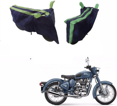 Flipkart SmartBuy Two Wheeler Cover for Royal Enfield(Battle, Green, Blue)