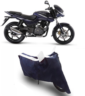 Flipkart SmartBuy Two Wheeler Cover for Bajaj(Pulsar 180 DTS-i, White, Blue)