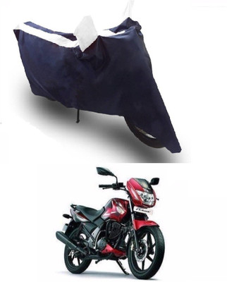 Flipkart SmartBuy Two Wheeler Cover for TVS(Flame SR125, White, Blue)