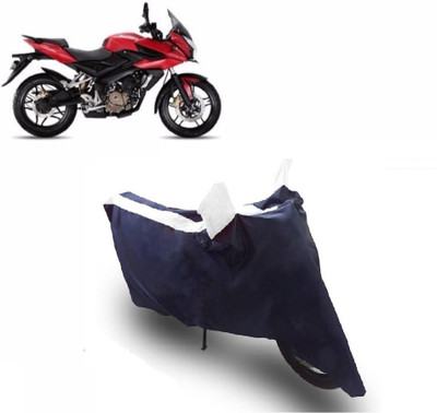 Flipkart SmartBuy Two Wheeler Cover for Bajaj(Pulsar AS 150, White, Blue)