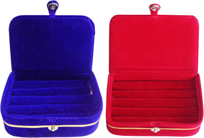 

Funkroo combo deal red ring box & blue ring vanity box Makeup Vanity Box(Multicolor)