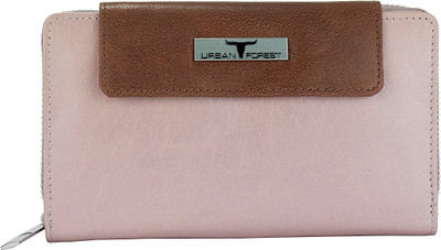 

Urban Forest Women Casual Brown, Pink Genuine Leather Wallet(6 Card Slots)