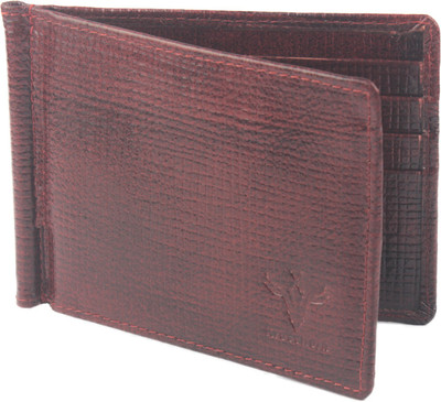 

Krosshorn Men Maroon Genuine Leather Money Clip(8 Card Slots)