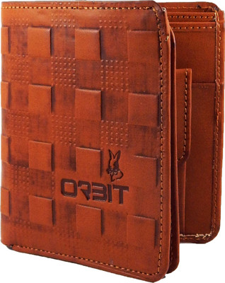 

Orbit Men Tan Genuine Leather, Fabric Wallet(7 Card Slots)