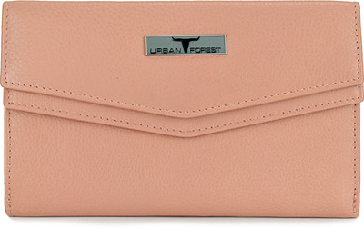

Urban Forest Women Pink Genuine Leather Wallet(13 Card Slots), Rose