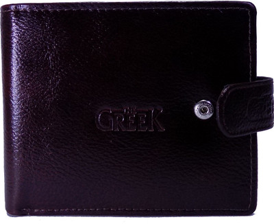 

The GreeK Men Tan Genuine Leather Wallet(9 Card Slots), Red cherry