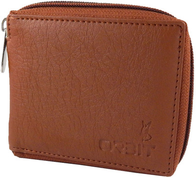 

Orbit Men Tan Genuine Leather, Fabric Wallet(5 Card Slots)
