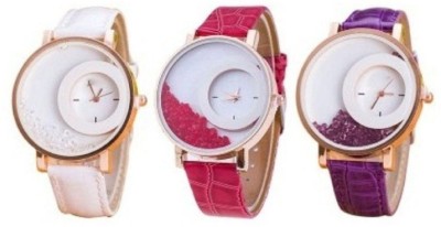 Ismart Glory Mxre Combo 3 pcs( White, red, purple ) for women Watch  - For Girls   Watches  (Ismart)