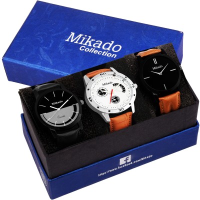 Mikado Multicolor fashion analog watches combo for men's and boy's Watch  - For Men   Watches  (Mikado)
