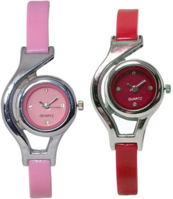 

PEPPER STYLE Pink And Red Analog Watch For Girls Or Womens Style 014 Watch - For Girls
