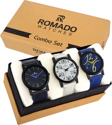 Romado Combo- BKWHBU-124 Royal Looks Watch  - For Boys   Watches  (ROMADO)