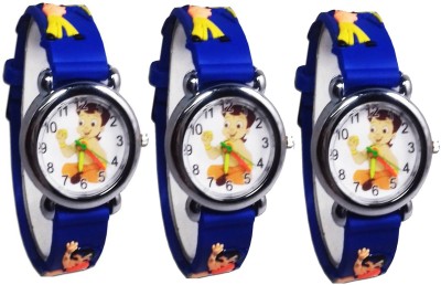 Arihant Retails Chota Bheem Kids Watch AR-18 (Also best for Birthday gift and return gift for kids) Pack of 3, Watch  - For Boys & Girls   Watches  (Arihant Retails)