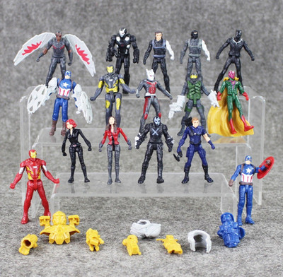 

DELITE Avengers Civil War Battle 16 Super Heroes Mini toy Figures pack (size: 7cms)(Multicolor)