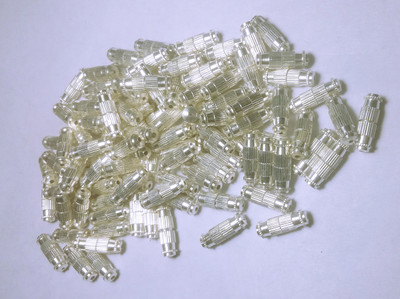 

Sparkle Barrel Clasp-SILVER-15MMX4MM-001