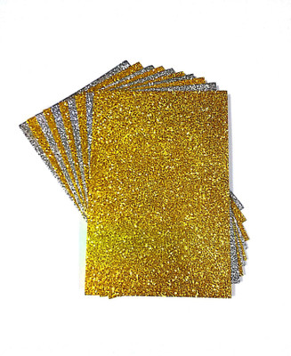 

SelectionWorld Art & Craft Self Adhesive Glitter Foam Sheets (Pack Of 10, Golden And Silver)