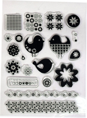 

Vardhman Clear Rubber stamp Big Size ,Flower & Nature combo design, used in textile & block printing, card & scarpbook making