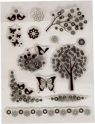

Vardhman Clear Rubber stamp Big ,Nature design, used in textile & block printing, card & scarpbook making