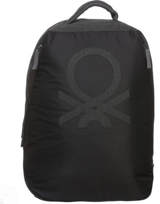 

United Colors of Benetton Contrast Square Shape 23 L Backpack(Grey), Black