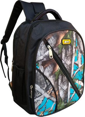 

SM printed stylish 20 L Backpack(Multicolor), Black