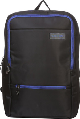 

United Colors of Benetton Contrast Zip Office 23 L Backpack(Black)