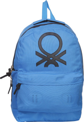 

United Colors of Benetton Big Logo 15 L Backpack(Blue), Sky blue