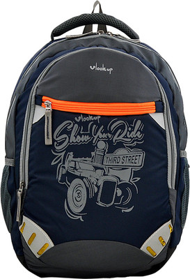

Yelloe Vlook up Series Blue grey laptop backpack with prints. 31 L Laptop Backpack(Blue)
