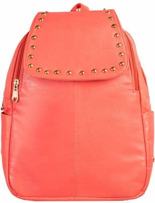 

Levise London Dark Peach Color Backpack Waterproof Backpack(Orange, 12 inch)