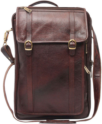 reo leather Pure Leather Backpack bag Backpack(Brown, 16 L)