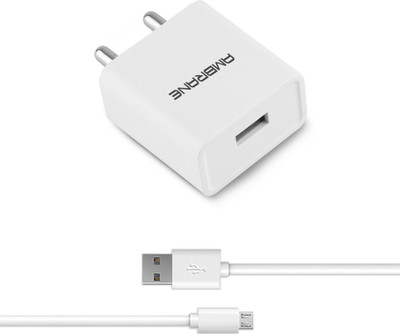 Ambrane AWC-11 2A Fast Charger with Charge & Sync USB Cable Mobile Charger(White)