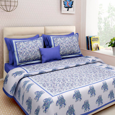 

Saba Dream Collection 200 TC Cotton Double King Printed Bedsheet(Pack of 1, Multicolor)