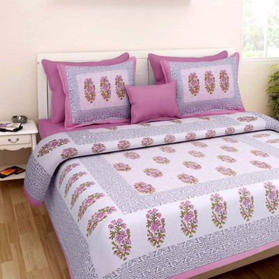 

Saba Dream Collection 200 TC Cotton Double King Printed Bedsheet(Pack of 1, Multicolor)