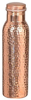 KUBER INDUSTRIES Hammered Lacqour Coated Leak Proof Pure Copper Bottle 1000 ML Handmade, Ayurveda and Yoga Bottle with Medicinal Benefits-Copper101 1000 ml Bottle(Pack of 1, Brown, Copper)