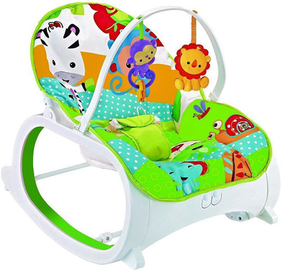 

Fiddle Diddle Baby Bouncer Cum Rocker with Vibration Function,Calming Music and 2 Toys -965 Electric Bouncer(Multicolor)