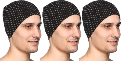 SHAUN Printed Skull Cap Cap(Pack of 3)